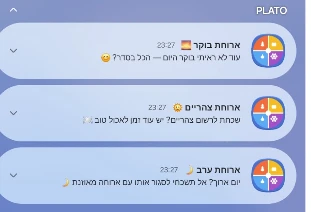 Plato — דוגמה להתראת פוש פרואקטיבית